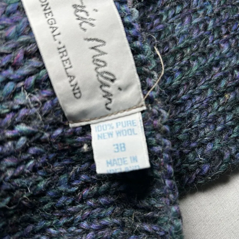 Patrick Malin Blue 100% New Wool Scarf Made in Ireland